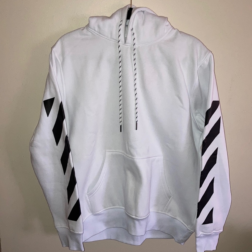 Off-White original striped hoodie (White)